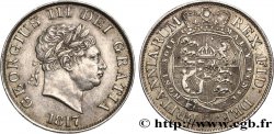 ROYAUME-UNI 1/2 Crown Georges III 1817 