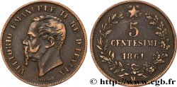 ITALIE 5 Centesimi Victor Emmanuel II 1861 Milan