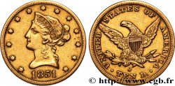 ÉTATS-UNIS D AMÉRIQUE 10 Dollars Liberty 1851 La Nouvelle-Orléans