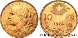 SVIZZERA 10 Francs Vreneli 1915 Berne