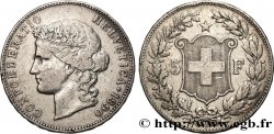 SWITZERLAND 5 Francs Helvetia 1890 Berne
