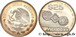 MEXIQUE 25 Pesos Proof coupe du Monde de football 1986 1985 