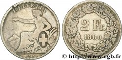 SUISSE 2 Francs Helvetia 1860 Berne