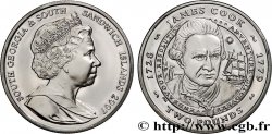 GEORGIA DEL SUD E ISOLE SANDWICH MERIDIONALI 2 Pounds (2 Livres) Proof James Cook 2007 Pobjoy Mint