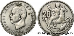 GRÈCE 20 Drachmes Paul Ier 1960