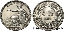 SUISSE - CONFEDERATION 5 Francs 1851 Paris