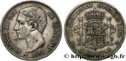ESPAGNE 5 Pesetas Alphonse XII 1876 Madrid
