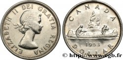 CANADA 1 Dollar Elisabeth II canoe 1953