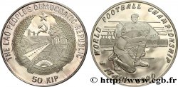 LAOS 50 Kip Proof Coupe du monde de football Italie 1990 1989