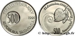 SLOVENIA 500 Tolarjev Proof 1er anniversaire de l’indépendance 1991  MS