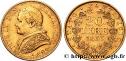 VATICANO E STATO PONTIFICIO 20 Lire Pie IX an XXI 1866 Rome