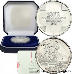SWITZERLAND 20 Francs Proof Le Dragon de Breno 1996 Berne
