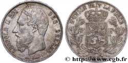 BELGIQUE 5 Francs Léopold II 1873
