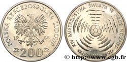 POLEN Proba 200 Zlotych Proof Coupe du Monde Italie 1990 1988  fST