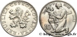 TCHÉCOSLOVAQUIE 10 Korun 10e anniversaire de la libération 1955