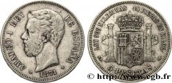 ESPAGNE 5 Pesetas Amédée Ier 1871 Madrid