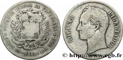 VENEZUELA 5 Bolivares Simon Boliva 1889 Caracas