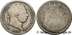 REINO UNIDO 1 Shilling Georges III tête laurée 1816