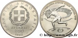 GRÈCE 250 Drachmes Proof Jeux Pan-Européens / Lancer de poids 1982