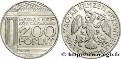 HONGRIE 200 Proof Forint 175e anniversaire du Musée National Hongrois 1977 