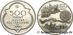 UNGARN 500 Forint Proof 500e anniversaire de la mort de Matthias Ier de Hongrie 1990 Budapest