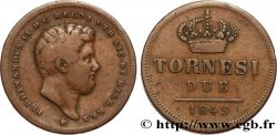 ITALIE - ROYAUME DES DEUX-SICILES 2 Tornesi Ferdinand II 1849