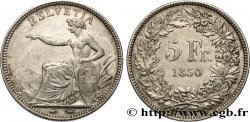 SUISSE - CONFEDERATION 5 Francs 1850 Paris