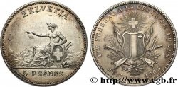 SUISSE 5 Francs Tir fédéral de la Chaux-de-Fond 1863 
