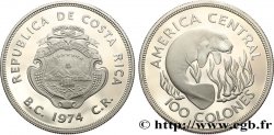 COSTA RICA 100 Colones Proof Lamentin 1974 Rio de Janeiro