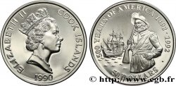 COOK ISLANDS 50 Dollars Proof 500e anniversaire découverte de l’Amérique- Henry Hudson 1990 