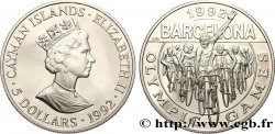 ÎLES CAIMANS 5 Dollars Jeux Olympiques de Barcelone 1992 - cyclisme 1992