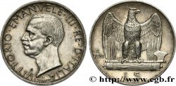 ITALIE 5 Lire Victor Emmanuel III 1930 Rome