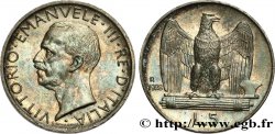 ITALIE 5 Lire Victor Emmanuel III 1928 Rome