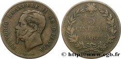ITALIE 5 Centesimi Victor Emmanuel II 1867 Milan