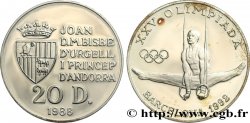 ANDORRE (PRINCIPAUTÉ) 20 Diners Proof Jeux Olympiques de Barcelone 1992 / anneaux 1988