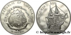 LIBERIA 10 Dollars Proof Voilier Mayflower 1999 