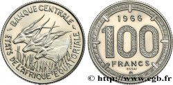 ÉTATS DE L AFRIQUE ÉQUATORIALE Essai de 100 Francs antilopes 1966 Paris