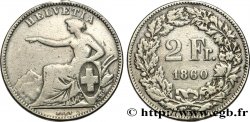 SUISSE 2 Francs Helvetia 1860 Berne TB
