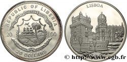 LIBERIA 20 Dollars Proof Monuments de Lisbonne 2000 
