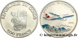 CONGO (RÉPUBLIQUE) 500 Francs Proof 70e anniversaire de la Swissair 2002