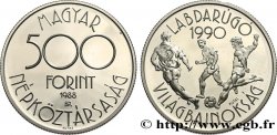 HONGRIE 500 Forint Proof Coupe du Monde de football en Italie 1990 1988 Budapest