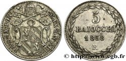 VATICAN ET ÉTATS PONTIFICAUX 5 Baiocchi Pie IX an XIII 1858 Rome