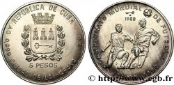 CUBA 5 Pesos Coupe du Monde de football Italie 1990 1988 La Havane MS