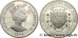 ÎLES CAIMANS 20 Dollars Proof 94e anniversaire de la reine-mère Élisabeth 1994 