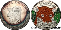CONGO REPUBLIC 100 Francs Proof Panthère 1996