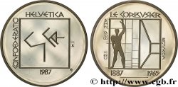 SWITZERLAND 5 Francs Proof 100e anniversaire de la naissance de Charles-Edouard Jeanneret  dit Le Corbusier 1987 Berne - B