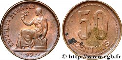 ESPAGNE 50 Centimos monnayage républicain 1937 Madrid