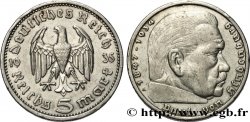 ALLEMAGNE 5 Reichsmark Maréchal Paul von Hindenburg 1935 Berlin