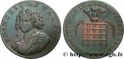 BRITISH TOKENS OR JETTONS 1/2 Penny Middlesex Princesse de Galles (1795) 