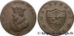 BRITISH TOKENS OR JETTONS 1/2 Penny Lancaster, Jean de Gand 1794 